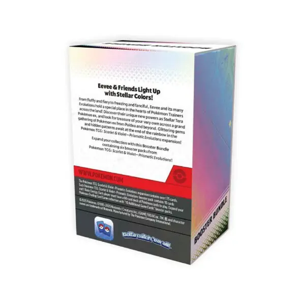Prismatic Evolutions Booster Bundle Rear