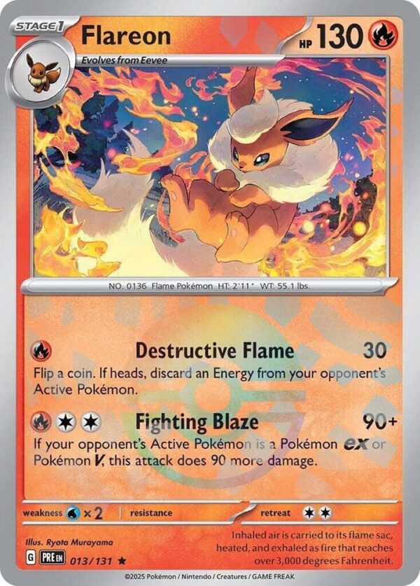 Flareon Pokeball Holo Prismatic Evolutions #013 (xPRE013)