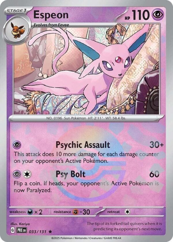 Espeon Pokeball Holo Prismatic Evolutions #033 (xPRE033)