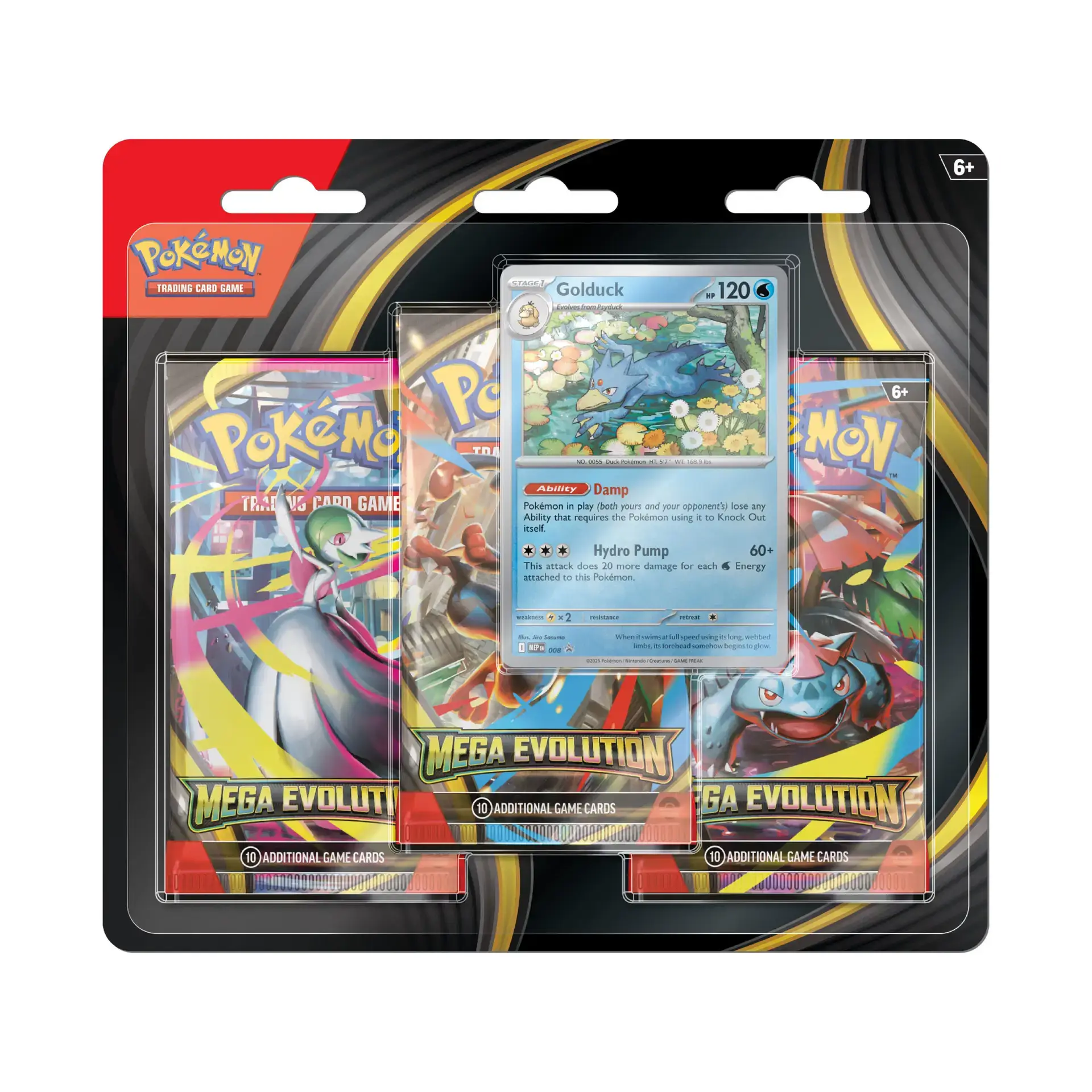 Mega Evolution 3-Pack Blister (Golduck Promo)