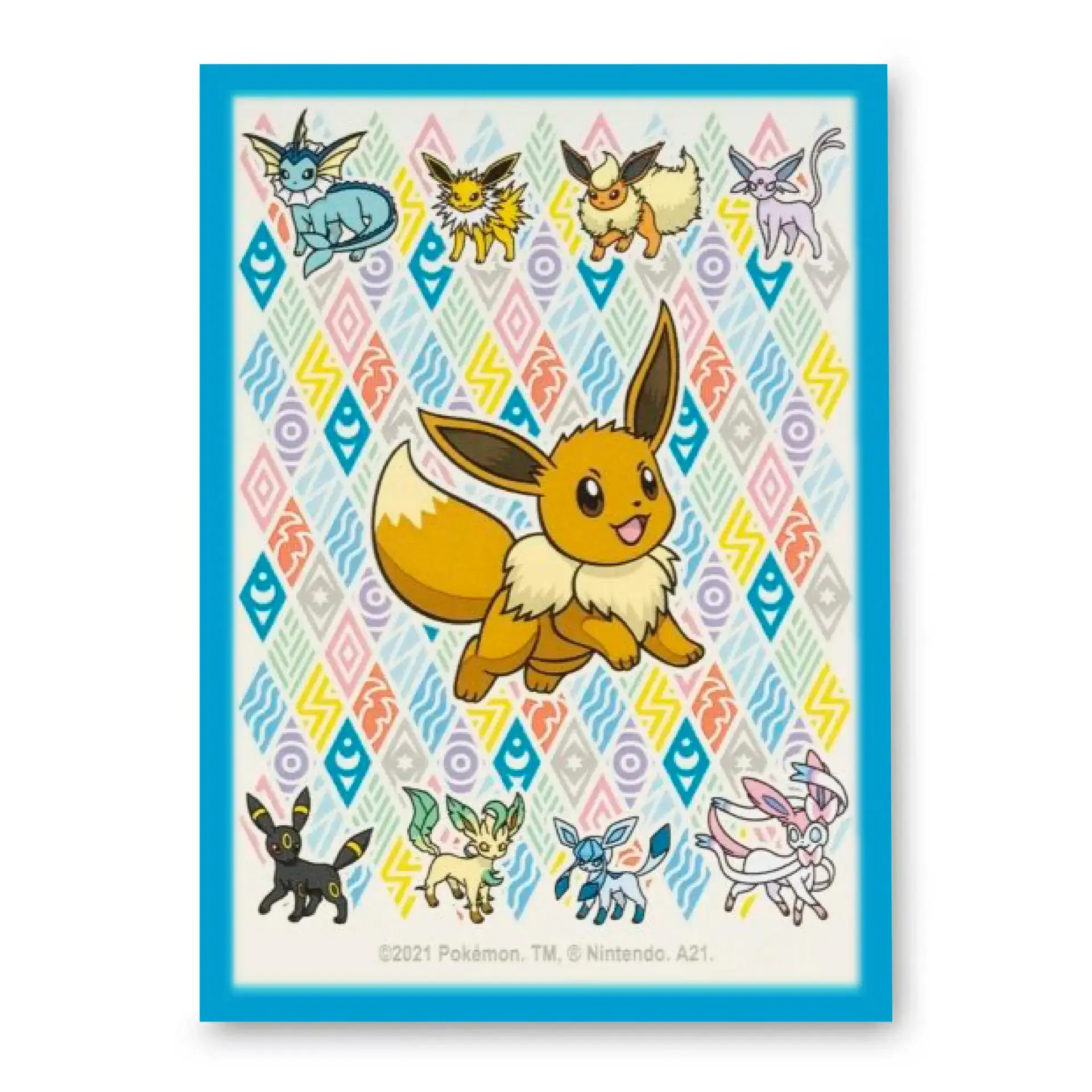 Pokémon Center Sleeves: Eevee Prismatic (Blue Background)