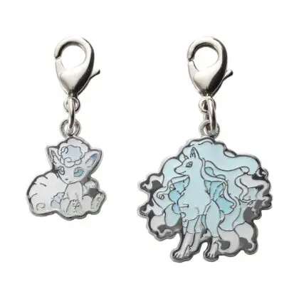 Alolan Vulpix and Alolan Ninetales Metal Charm
