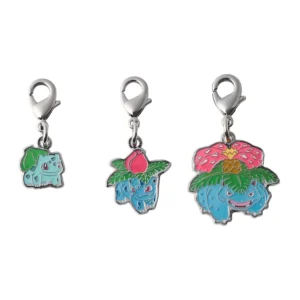 Bulbasaur, Ivysaur and Venusaur Metal Charm