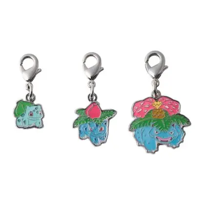Bulbasaur, Ivysaur and Venusaur Metal Charm