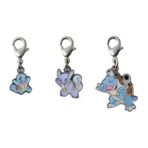Squirtle, Wartortle and Blastoise Metal Charm