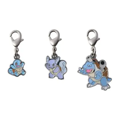 Squirtle, Wartortle and Blastoise Metal Charm
