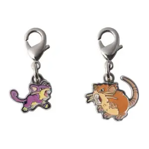 Rattata and Raticate Metal Charm