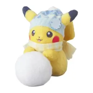 Snowball-Rolling Pikachu Plush 20 cm