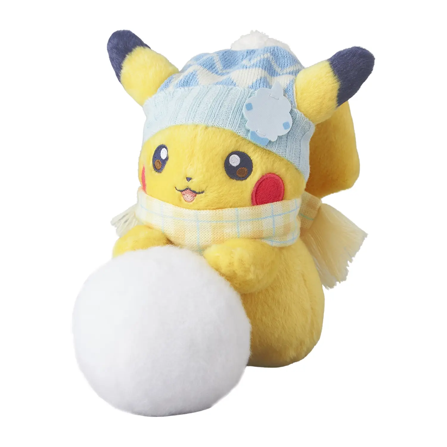Snowball-Rolling Pikachu Plush 20 cm