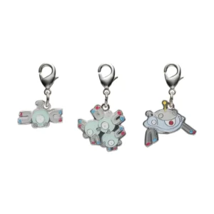 Magnemite, Magneton and Magnezone Metal Charm