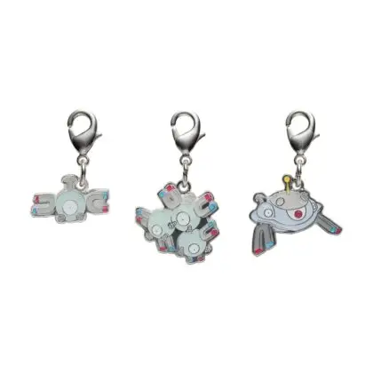 Magnemite, Magneton and Magnezone Metal Charm