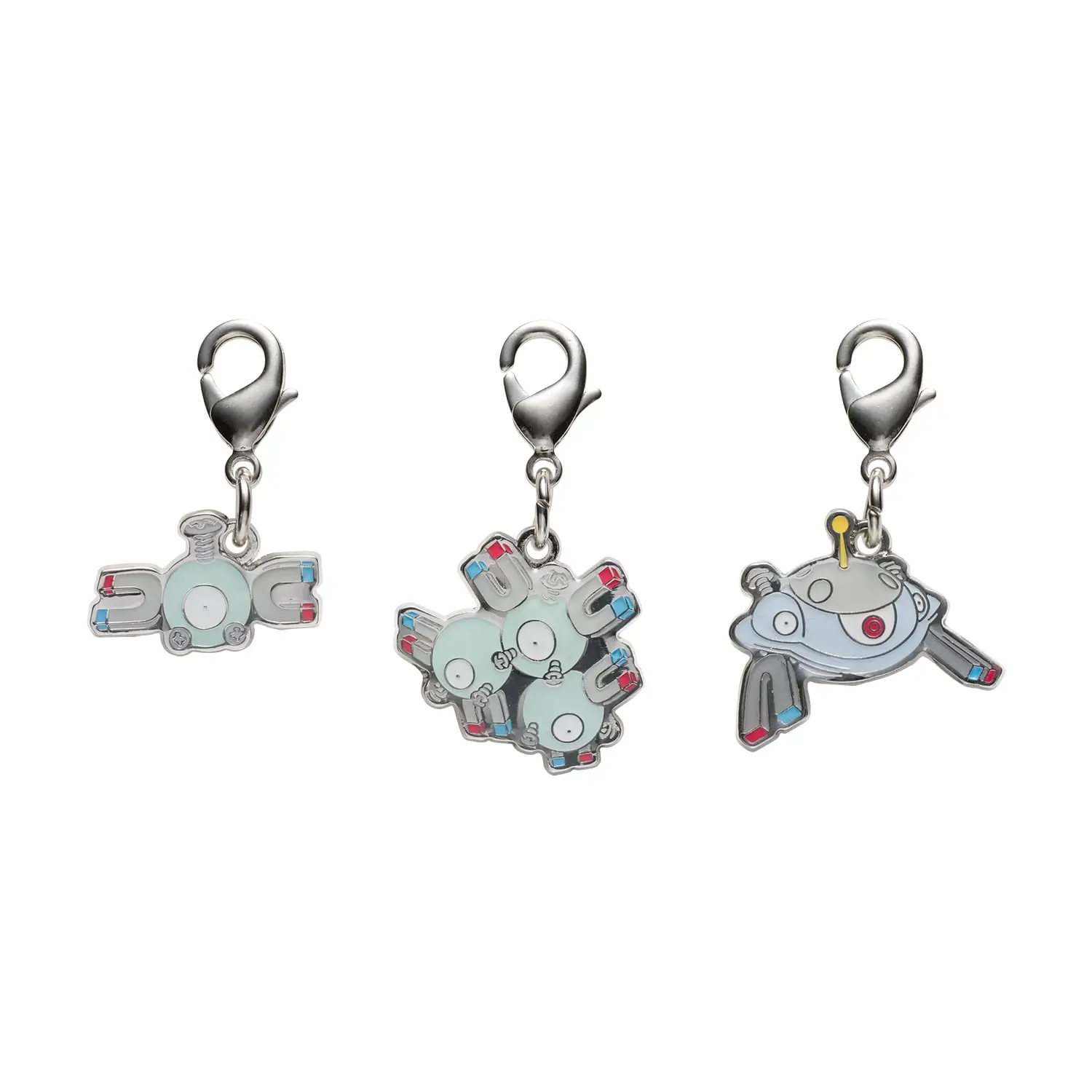 Magnemite, Magneton and Magnezone Metal Charm
