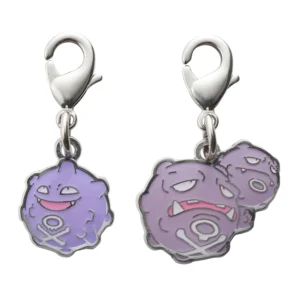 Koffing and Weezing Metal Charm