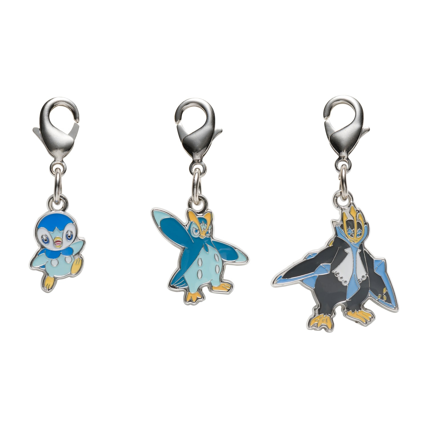 Piplup, Prinplup and Empoleon Metal Charm