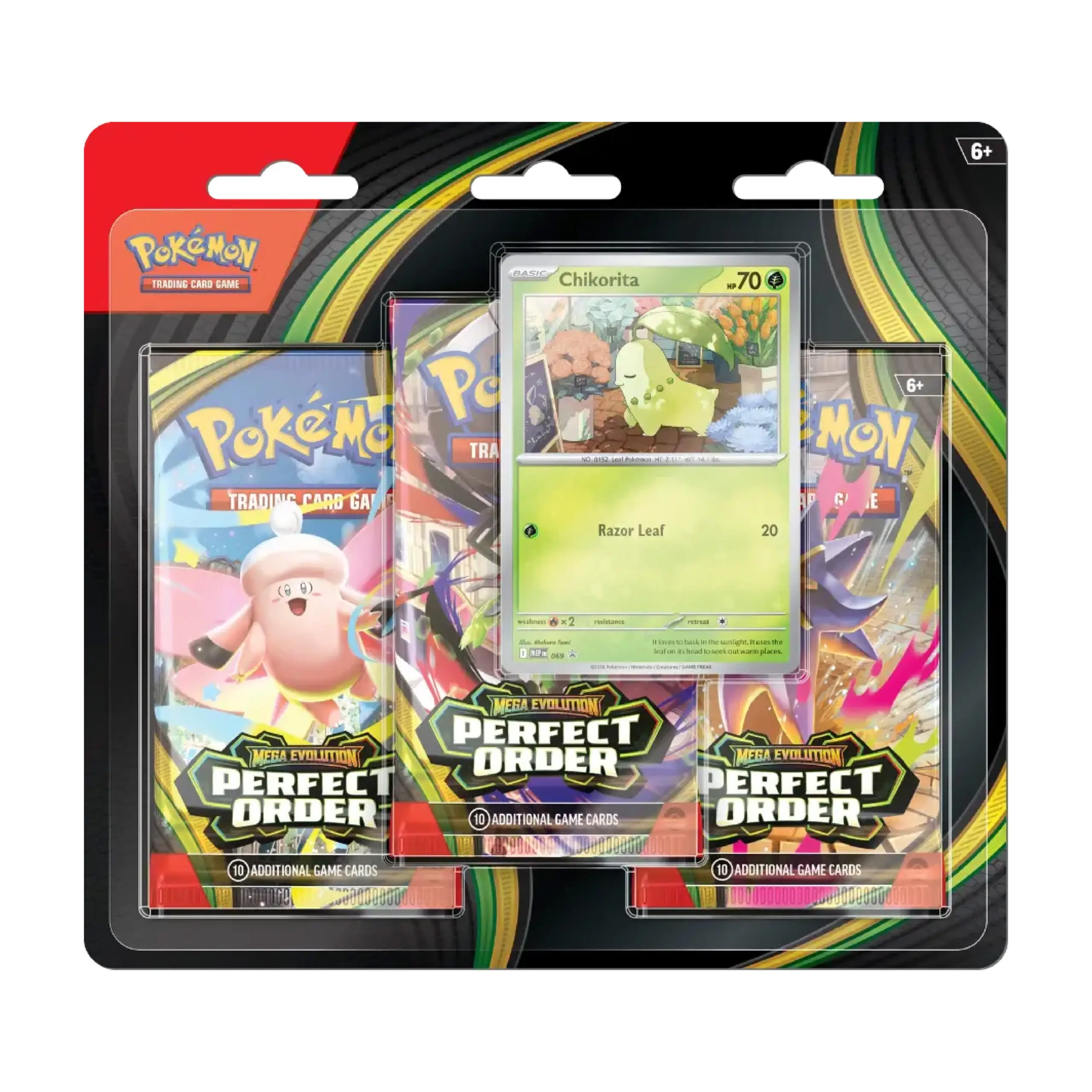 Perfect Order 3 Pack Blister - Chikorita Promo