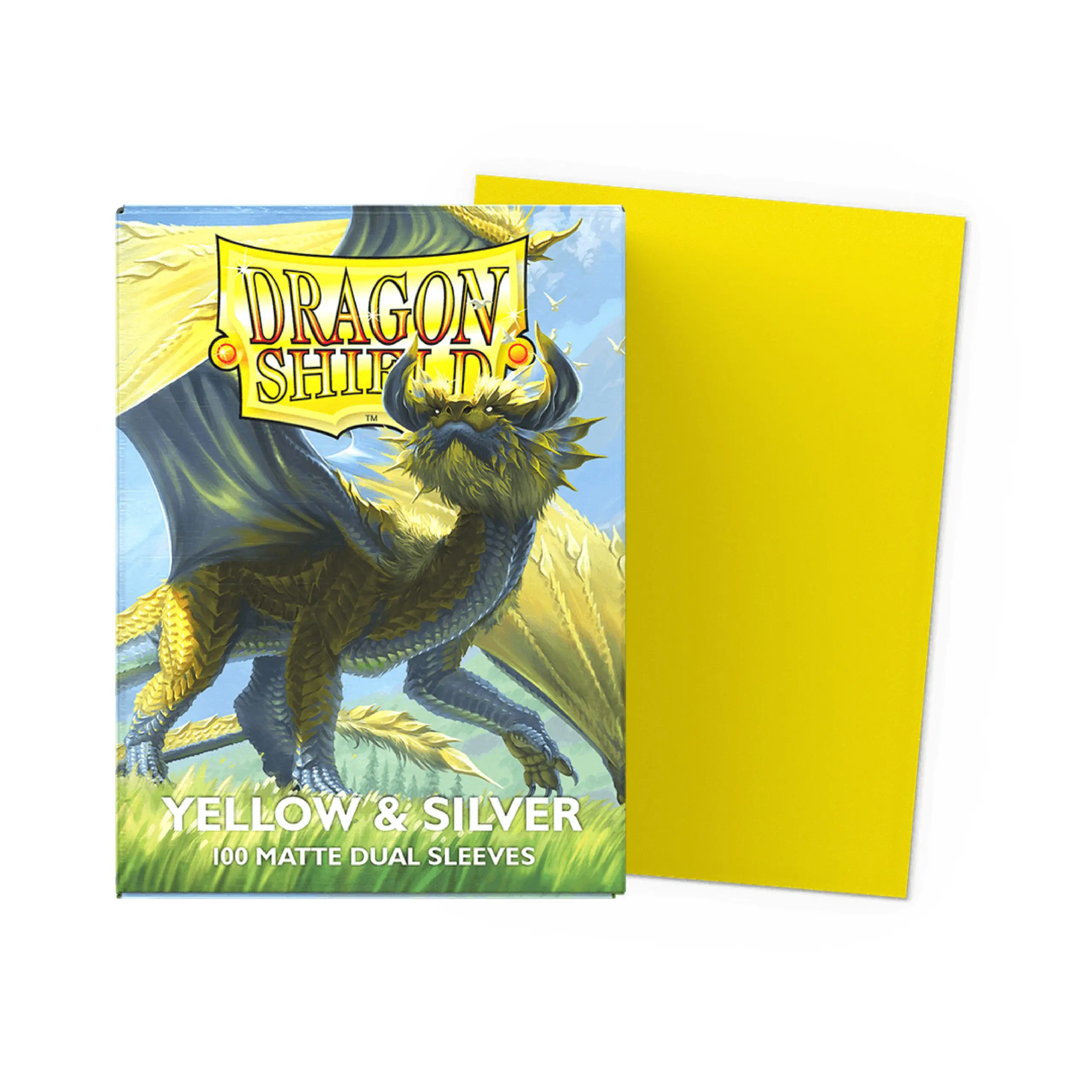 Dragon Shield Dual Matte Sleeves – (Yellow & Silver)
