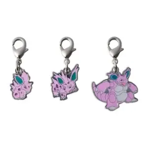 Nidoran♂, Nidorino, and Nidoking Metal Charm