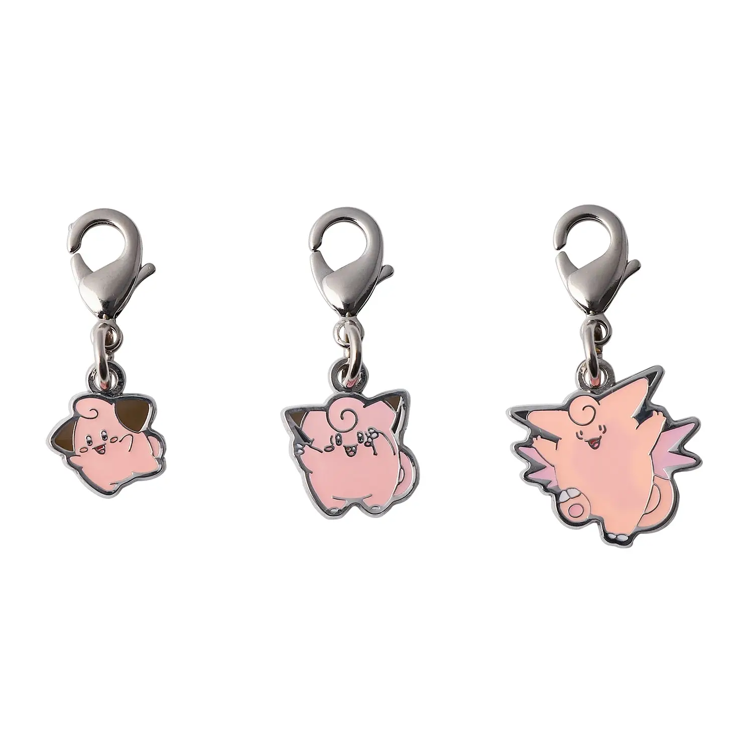 Cleffa, Clefairy, and Clefable Metal Charm