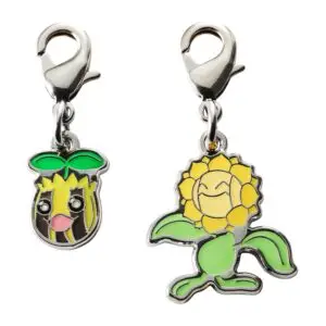 Sunkern and Sunflora Metal Charm