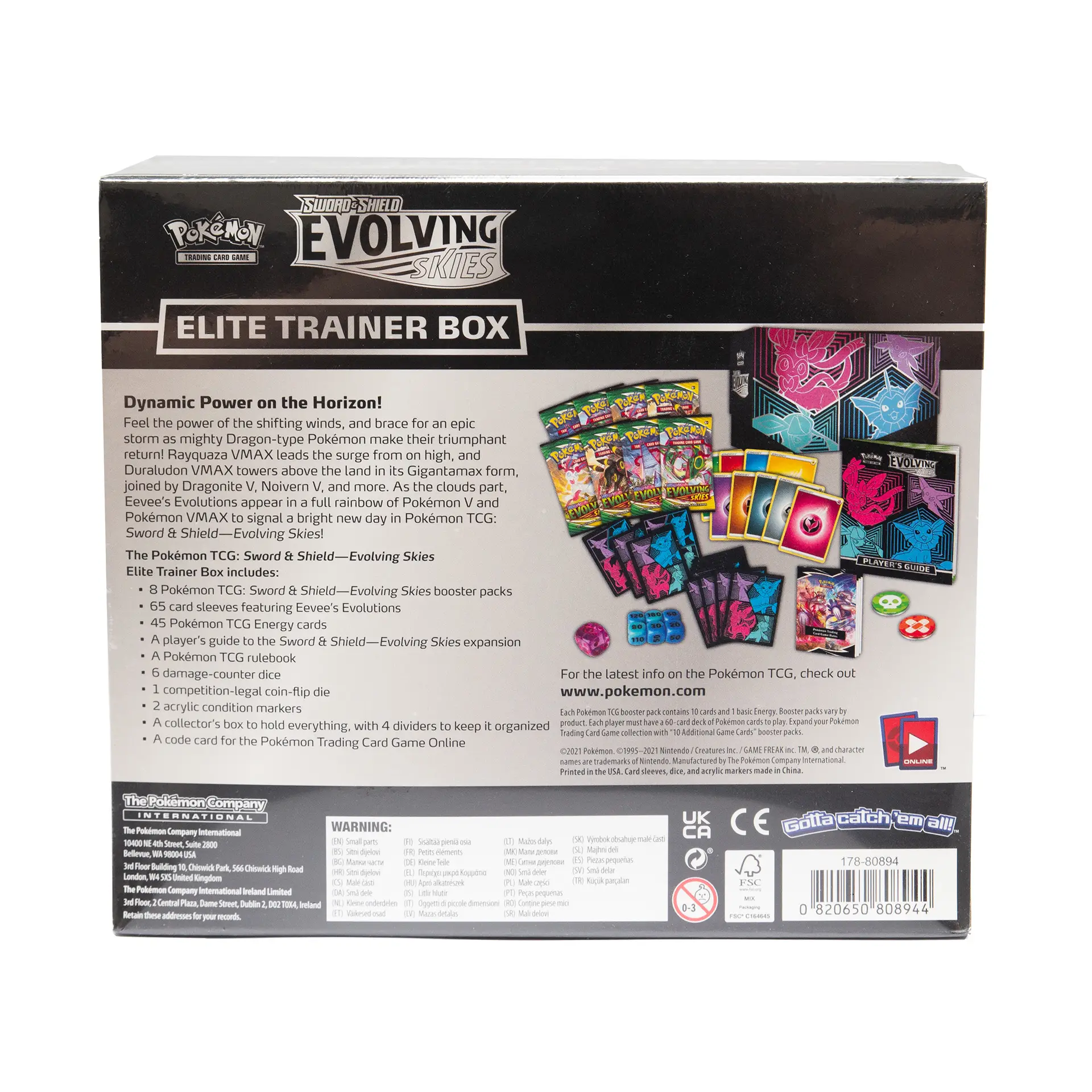 Evolving Skies Elite Trainer Box (Vaporeon, Espeon, Glaceon & Sylveon) - Image 4