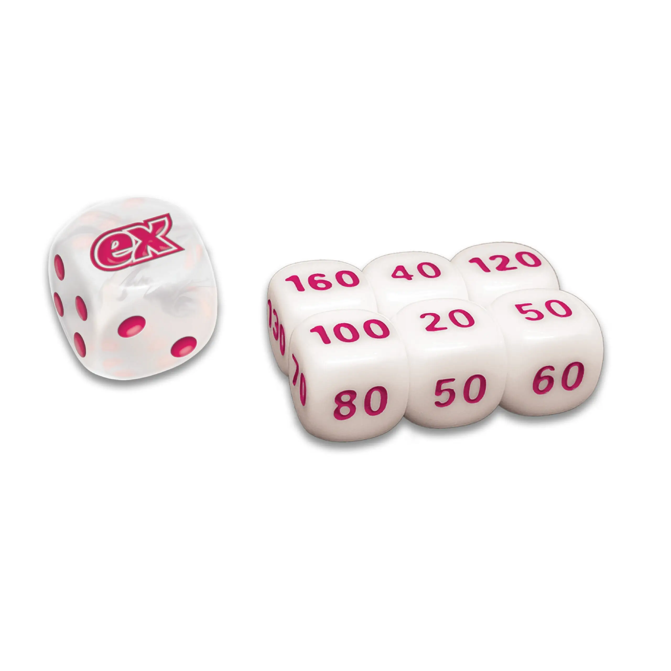 Dice set – White Flare