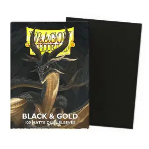 Dragon Shield Dual Matte Sleeves - (Black & Gold)